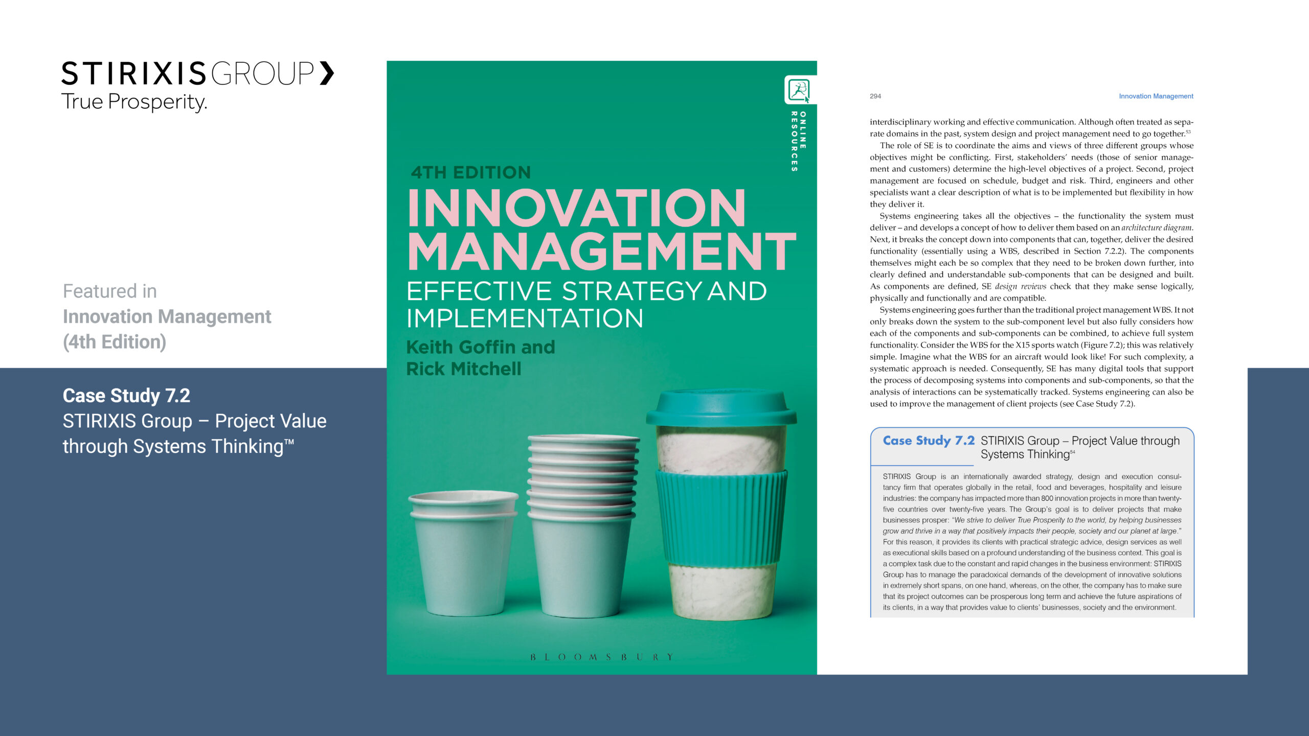 STIRIXIS Group case study featured in the 4th edition of Innovation Management by Goffin and Mitchell on systems thinking and Strategy-through-Execution