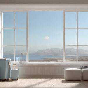 Mediterranean coastal living environment illustrating how STIRIXIS Residential designs second homes as hybrid living ecosystems for work and wellbeing
