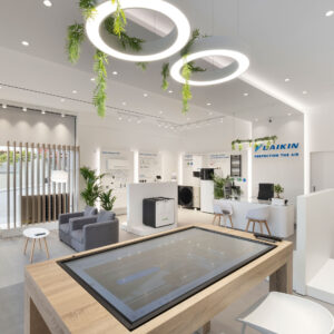 Retail environment designed by STIRIXIS Group where physical space functions as a purpose ecosystem and brand argument