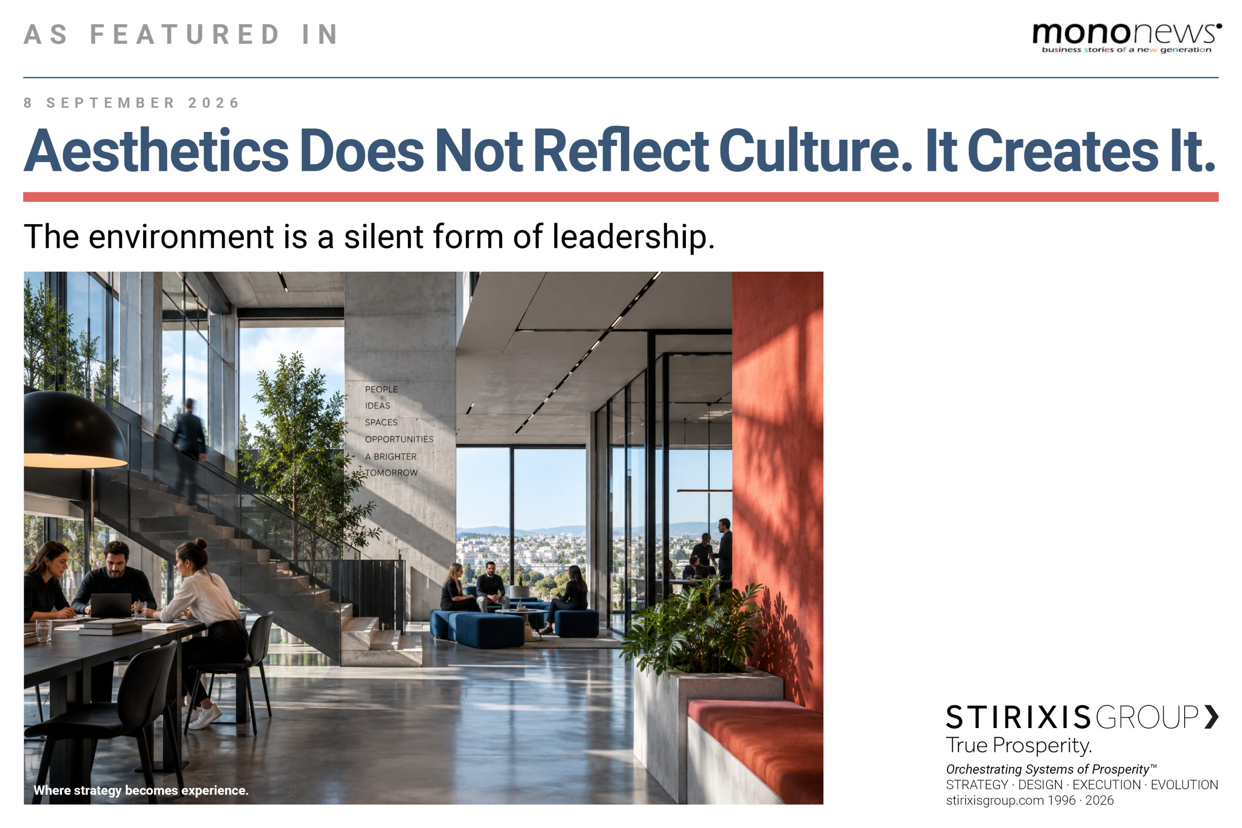 Contemporary workplace illustrating how the physical environment shapes behaviour, culture and organisational performance.